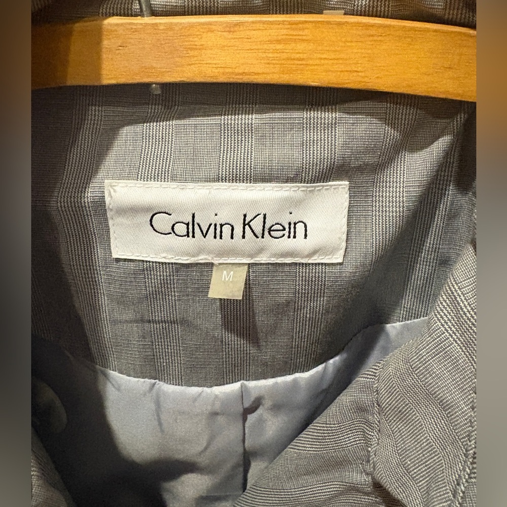 Calvin Klein Double Breasted Cotton Buckle Waist Trench Coat - Picture 5 of 17
